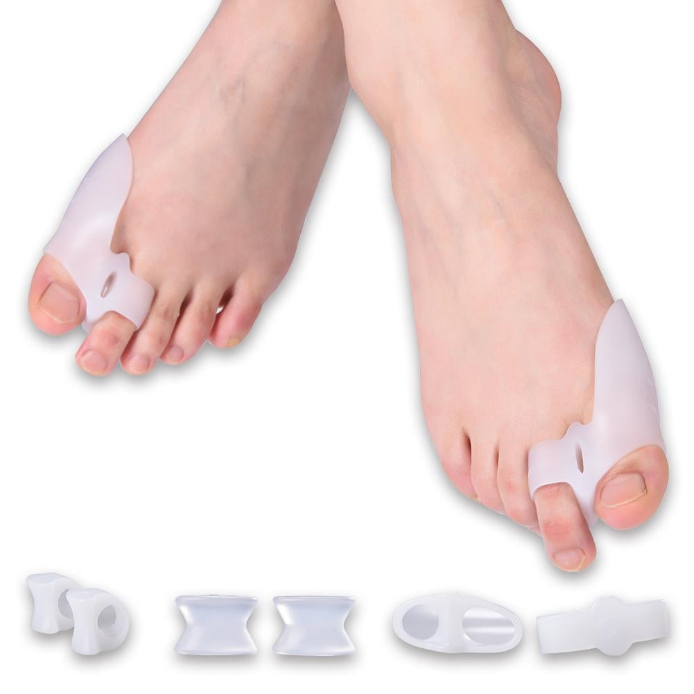 Hallux Valgus Corrector,4 Pair Gel Toe Separators Bunion Relief Correct