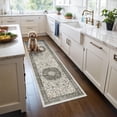 thumbnail image 1 of Hallway 2x6 Washable Runner Rug: Oriental Stain Resistant Kitchen Entryway Rugs Farmhouse Ultra Soft Bathroom Bedroom Print Floor Mat Thin Non Slip Indoor Carpet For Living Room Laudry (2 X 6  Grey), 1 of 6