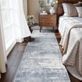 thumbnail image 1 of Hallway 2x8 Washable Runner Rug: Abstract Stain Resistant Kitchen Entryway Rugs Farmhouse Ultra Soft Bathroom Bedroom Print Floor Mat Thin Non-slip Indoor Carpet For Living Room Laudry(2x8 Blue/ivory, 1 of 8