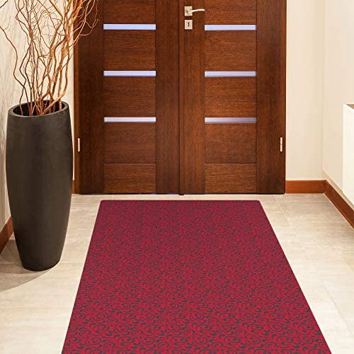 Hallway Mat UltraThin Kitchen Runner Rug With Non Slip Rubber Backing