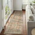 thumbnail image 1 of Hallway Runner Rug, 2.5x8 Kitchen Runner Non Slip Ultra-Thin, Soft Washable Hallway Rug Distressed Non Shedding Long Carpet for Entryway ‎Laundry Room Bathroom, Peach/Orange, 1 of 7