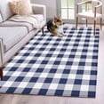 thumbnail image 1 of Hallway Runner Rug 2.7'x5', Navy Blue White Plaid Long Non-slip Runner Rugs, Farmhouse Checkered Buffalo Washable Outdoor Indoor Throw Floor Carpet Mat for Living Room/Bedroom/Kitchen/Office/Laundry, 1 of 9