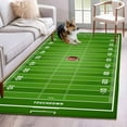 thumbnail image 1 of Hallway Runner Rug 2.7'x5', Rugby Sport Long Non-slip Runner Rugs, American Football Field Stadium Washable Outdoor Indoor Throw Floor Carpet Mat for Living Room/Bedroom/Kitchen/Office/Laundry, 1 of 9