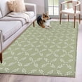 thumbnail image 1 of Hallway Runner Rug 2.7'x5', Sage Green Long Non-slip Runner Rugs, Geometric Flower Leaf Diamond Plaid Retro Outdoor Indoor Throw Floor Carpet Mat for Living Room/Bedroom/Kitchen/Office/Laundry, 1 of 9