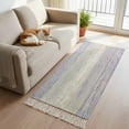 thumbnail image 1 of Hallway Runner Rug 2'x 6', Purple Grey Reversible Washable Rug with Tassels, Farmhouse Gray Barn Wooden Vintage Striped Decorative Modern Soft Carpet Mat for Living Room, Kitchen, Dining Room, 1 of 9
