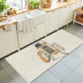 thumbnail image 1 of Hallway Runner Rug 2'x6', Beige Cute Cat Kitchen Runner Rugs Non-Slip Carpet Mats, Cartoon Funny Heater Cats Bedside Rugs Runners Washable Floor Carpet for Bathroom Laundry Room, 1 of 8