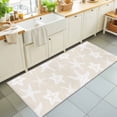 thumbnail image 1 of Hallway Runner Rug 2'x6', Beige White Starfish Coastal Kitchen Runner Rugs Non-Slip Carpet Mats, Nautical Summer Ocean Abstract Art Bedside Rugs Runners Floor Carpet for Bathroom Laundry Room, 1 of 8