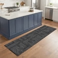 thumbnail image 1 of Hallway Runner Rug 2'x6', Black Boho Kitchen Runner Rugs Non-Slip Carpet Mats, Abstract Geometric Curves Lines Mminimalist Bedside Rugs Runners Washable Floor Carpet for Bathroom Laundry Room, 1 of 8