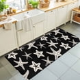 thumbnail image 1 of Hallway Runner Rug 2'x6', Black Starfish Coastal Kitchen Runner Rugs Non-Slip Carpet Mats, Nautical Summer Ocean Abstract Art Bedside Rugs Runners Washable Floor Carpet for Bathroom Laundry Room, 1 of 8