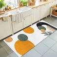 thumbnail image 1 of Hallway Runner Rug 2'x6', Boho Middle Century Kitchen Runner Rugs Non-Slip Carpet Mats, Abstract Orange Geometric Botanical Bedside Rugs Runners Washable Floor Carpet for Bathroom Laundry Room, 1 of 8
