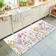 thumbnail image 1 of Hallway Runner Rug 2'x6', Botanical Floral Kitchen Runner Rugs Non-Slip Carpet Mats, Spring Colorful Flowers Butterfly Bedside Rugs Runners Washable Floor Carpet for Bathroom Laundry Room, 1 of 8