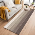 thumbnail image 1 of Hallway Runner Rug 2'x6', Brown Beige Ombre Long Non-slip Runner Rugs, Farmhouse Vintage Wooden Striped Washable Outdoor Indoor Throw Floor Carpet Mat for Living Room/Bedroom/Kitchen/Office/Laundry, 1 of 9