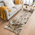 thumbnail image 1 of Hallway Runner Rug 2'x6', Country Owl Long Non-slip Runner Rugs, Rustic Sping Floral Botanical Postmark Washable Outdoor Indoor Throw Floor Carpet Mat for Living Room/Bedroom/Kitchen/Office/Laundry, 1 of 9