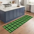 thumbnail image 1 of Hallway Runner Rug 2'x6', Green Checkered Kitchen Runner Rugs Non-Slip Carpet Mats, Modern Farmhouse Green Buffalo Plaid Bedside Rugs Runners Washable Floor Carpet for Bathroom Laundry Room, 1 of 8