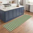 thumbnail image 1 of Hallway Runner Rug 2'x6', Green Gingham Kitchen Runner Rugs Non-Slip Carpet Mats, Farmhouse Buffalo Plaid Checkered Bedside Rugs Runners Washable Floor Carpet for Bathroom Laundry Room, 1 of 8