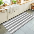 thumbnail image 1 of Hallway Runner Rug 2'x6', Grey Stripe Kitchen Runner Rugs Non-Slip Carpet Mats, Minimalist Farmhouse Striped Bedside Rugs Runners Washable Floor Carpet for Bathroom Laundry Room, 1 of 8
