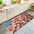 thumbnail image 1 of Hallway Runner Rug 2'x6', Indenpendence Day Kitchen Runner Rugs Non-Slip Carpet Mats, 4th of July Red Blue American Flag Bedside Rugs Runners Washable Floor Carpet for Bathroom Laundry Room, 1 of 8