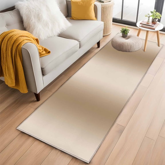 Hallway Runner Rug 2'x6', Khaki Ombre Long Non-slip Runner Rugs, Modern Abstract Art Farmhouse Gradient Washable Outdoor Indoor Throw Floor Carpet Mat for Living Room/Bedroom/Kitchen/Office/Laundry