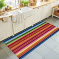 thumbnail image 1 of Hallway Runner Rug 2'x6', Mexican Style Kitchen Runner Rugs Non-Slip Carpet Mats, Colorful Mexico Stripes Red Blue Bedside Rugs Runners Washable Floor Carpet for Bathroom Laundry Room, 1 of 8