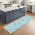 thumbnail image 1 of Hallway Runner Rug 2'x6', Mint Green Ocean Waves Kitchen Runner Rugs Non-Slip Carpet Mats, Summer Sea Coastal Bedside Rugs Runners Washable Floor Carpet for Bathroom Laundry Room, 1 of 8