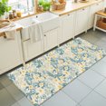 thumbnail image 1 of Hallway Runner Rug 2'x6', Spring Meadow Blooms Kitchen Runner Rugs Non-Slip Carpet Mats, Teal Yellow Botanical Bedside Rugs Runners Washable Floor Carpet for Bathroom Laundry Room, 1 of 8