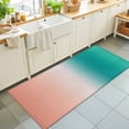 thumbnail image 1 of Hallway Runner Rug 2'x6', Teal Pink Ombre Kitchen Runner Rugs Non-Slip Carpet Mats, Contemporary Art Abstract Aesthetics Bedside Rugs Runners Washable Floor Carpet for Bathroom Laundry Room, 1 of 8