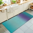 thumbnail image 1 of Hallway Runner Rug 2'x6', Teal Purple Ombre Kitchen Runner Rugs Non-Slip Carpet Mats, Modern Art Abstract Aesthetics Bedside Rugs Runners Washable Floor Carpet for Bathroom Laundry Room, 1 of 8