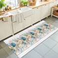 thumbnail image 1 of Hallway Runner Rug 2'x6', Vintage Beach Coastal Kitchen Runner Rugs Non-Slip Carpet Mats, Nautical Shell Starfish Coral Summer Bedside Rugs Runners Washable Floor Carpet for Bathroom Laundry Room, 1 of 8