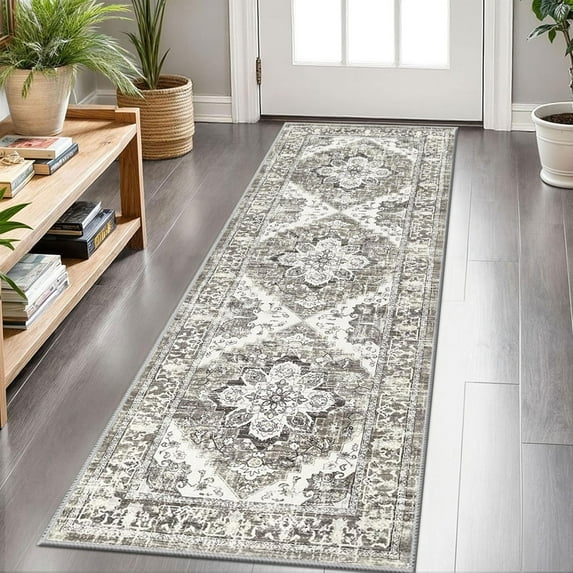 Hallway Runner Rug 2'x6' Washable Area Rugs Non Slip Laundry Rug Runner Floor Carpet Runners for Hallways Entryway Laundry Room Kitchen