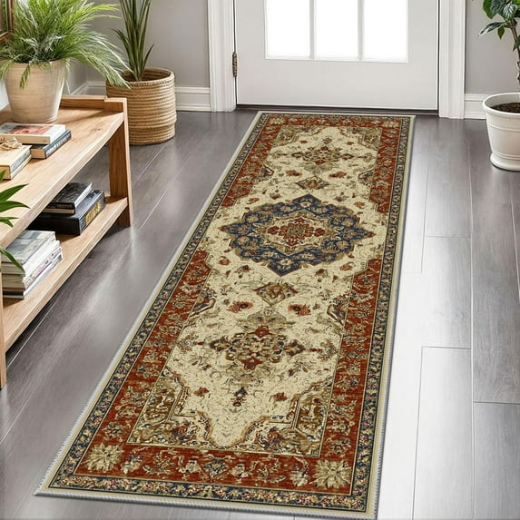 Hallway Runner Rug 2'x6' Washable Area Rugs Non Slip Laundry Rug Runner Floor Carpet Runners for Hallways Entryway Laundry Room Kitchen
