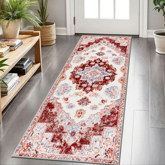 Hallway Runner Rug 2'x6' Washable Area Rugs Non Slip Laundry Rug Runner Floor Carpet Runners for Hallways Entryway Laundry Room Kitchen