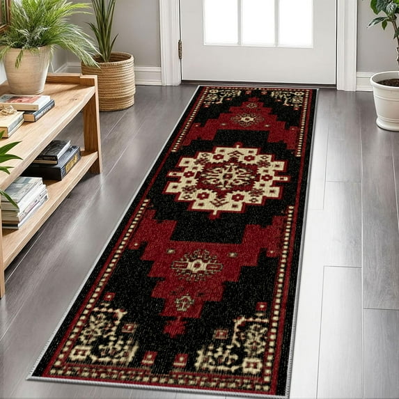 Hallway Runner Rug 2'x6' Washable Area Rugs Non Slip Laundry Rug Runner Floor Carpet Runners for Hallways Entryway Laundry Room Kitchen