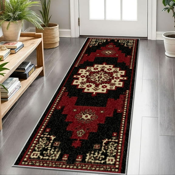 Hallway Runner Rug 2'x6' Washable Area Rugs Non Slip Laundry Rug Runner Floor Carpet Runners for Hallways Entryway Laundry Room Kitchen