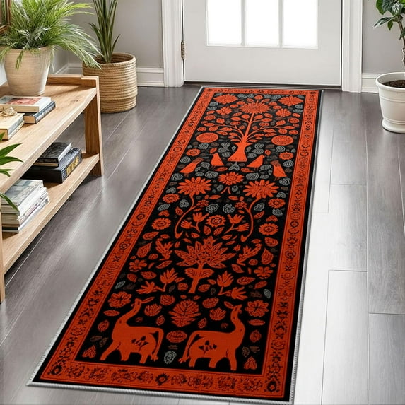 Hallway Runner Rug 2'x6' Washable Area Rugs Non Slip Laundry Rug Runner Floor Carpet Runners for Hallways Entryway Laundry Room Kitchen