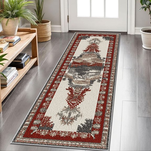 Hallway Runner Rug 2'x6' Washable Area Rugs Non Slip Laundry Rug Runner Floor Carpet Runners for Hallways Entryway Laundry Room Kitchen