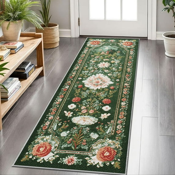 Hallway Runner Rug 2'x6' Washable Area Rugs Non Slip Laundry Rug Runner Floor Carpet Runners for Hallways Entryway Laundry Room Kitchen