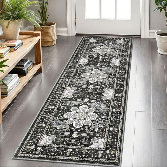 Hallway Runner Rug 2'x6' Washable Area Rugs Non Slip Laundry Rug Runner Floor Carpet Runners for Hallways Entryway Laundry Room Kitchen