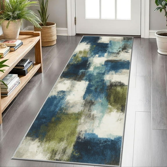 Hallway Runner Rug 2'x6' Washable Area Rugs Non Slip Laundry Rug Runner Floor Carpet Runners for Hallways Entryway Laundry Room Kitchen