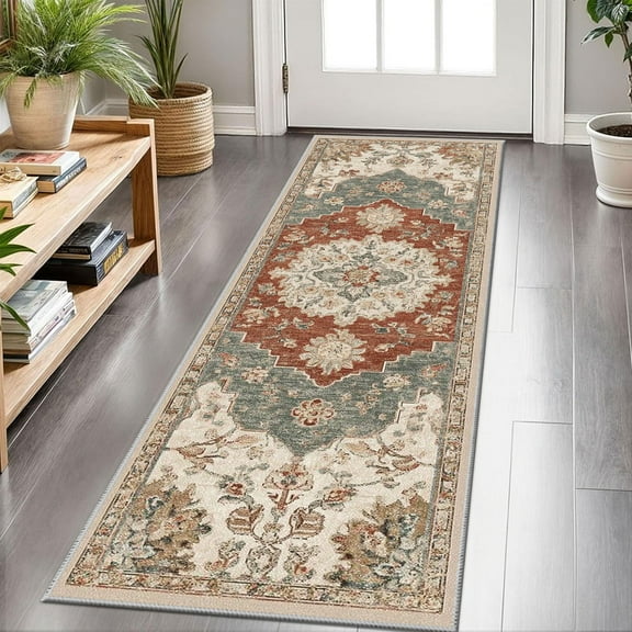 Hallway Runner Rug 2'x6' Washable Area Rugs Non Slip Laundry Rug Runner Floor Carpet Runners for Hallways Entryway Laundry Room Kitchen