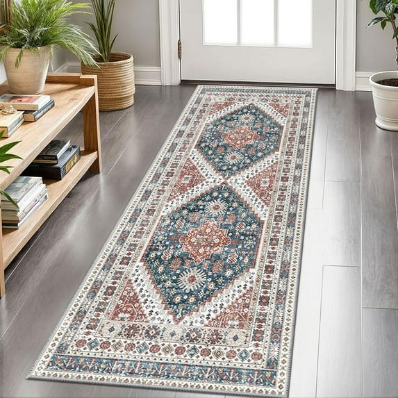 Hallway Runner Rug 2'x6' Washable Area Rugs Non Slip Laundry Rug Runner Floor Carpet Runners for Hallways Entryway Laundry Room Kitchen