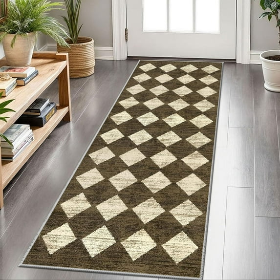 Hallway Runner Rug 2'x6' Washable Area Rugs Non Slip Laundry Rug Runner Floor Carpet Runners for Hallways Entryway Laundry Room Kitchen