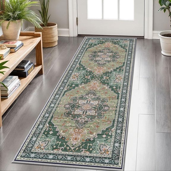 Hallway Runner Rug 2'x6' Washable Area Rugs Non Slip Laundry Rug Runner Floor Carpet Runners for Hallways Entryway Laundry Room Kitchen