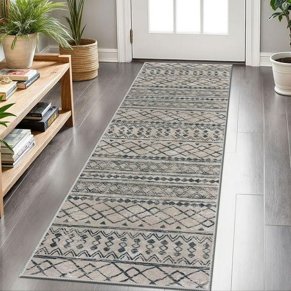 Hallway Runner Rug 2'x6' Washable Area Rugs Non Slip Laundry Rug Runner Floor Carpet Runners for Hallways Entryway Laundry Room Kitchen