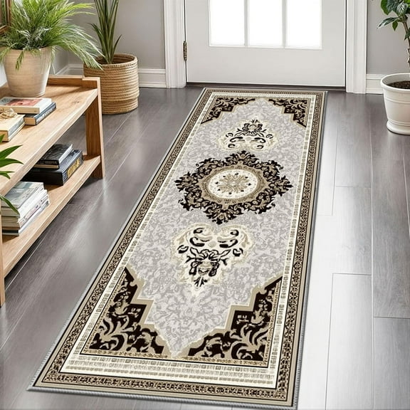 Hallway Runner Rug 2'x6' Washable Area Rugs Non Slip Laundry Rug Runner Floor Carpet Runners for Hallways Entryway Laundry Room Kitchen