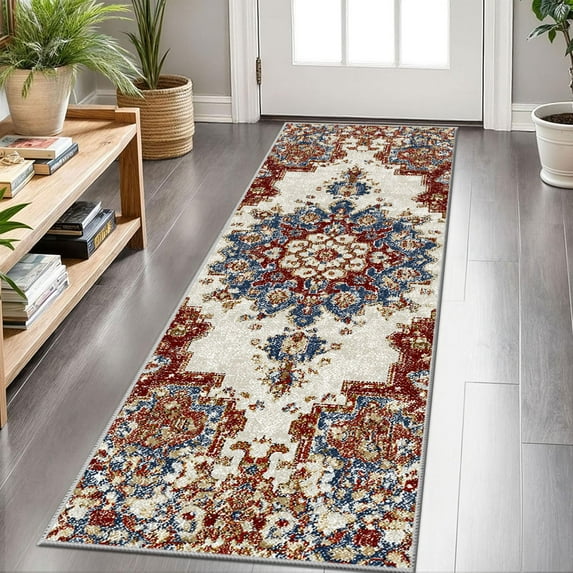 Hallway Runner Rug 2'x6' Washable Area Rugs Non Slip Laundry Rug Runner Floor Carpet Runners for Hallways Entryway Laundry Room Kitchen