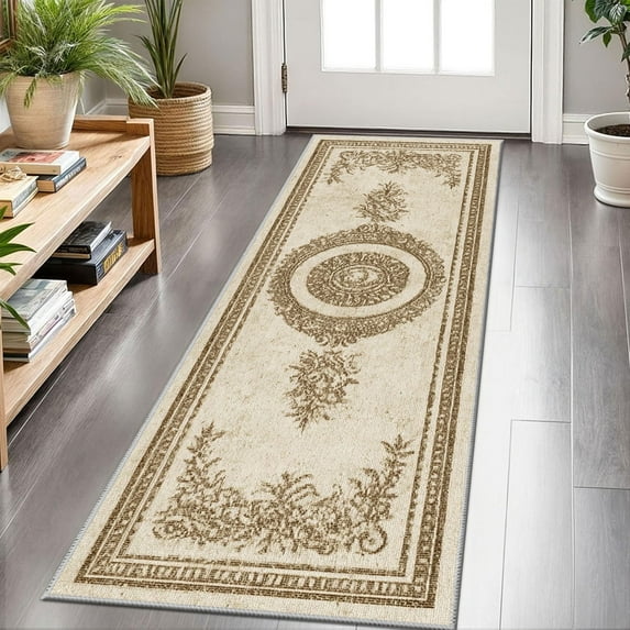 Hallway Runner Rug 2'x6' Washable Area Rugs Non Slip Laundry Rug Runner Floor Carpet Runners for Hallways Entryway Laundry Room Kitchen