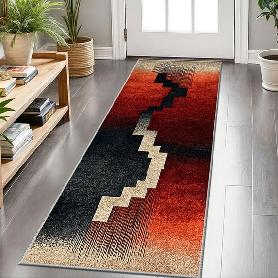 Hallway Runner Rug 2'x6' Washable Area Rugs Non Slip Laundry Rug Runner Floor Carpet Runners for Hallways Entryway Laundry Room Kitchen