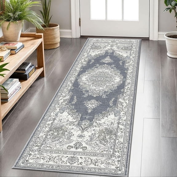 Hallway Runner Rug 2'x6' Washable Area Rugs Non Slip Laundry Rug Runner Floor Carpet Runners for Hallways Entryway Laundry Room Kitchen