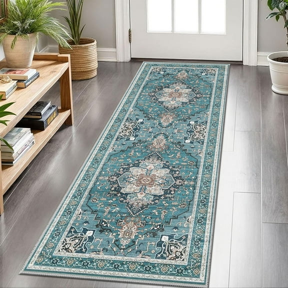 Hallway Runner Rug 2'x6' Washable Area Rugs Non Slip Laundry Rug Runner Floor Carpet Runners for Hallways Entryway Laundry Room Kitchen