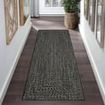 thumbnail image 1 of Hallway Runner Rug 2x6 Feet Print Braided Washable Runner Rug, Non-Slip Stain Resistant Area Rug Farmhouse Solid Printed Weaving Kitchen Mat Entryway Carpet Rug for Bedside, Grey/Brown, 1 of 7